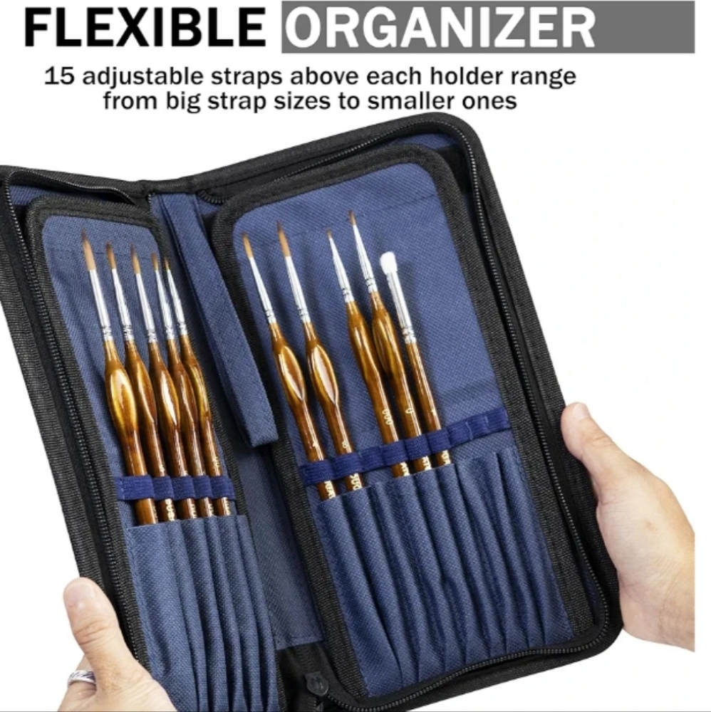 Professional Travel waterproof canvas artist brush holder wallet - Picture 4 of 6